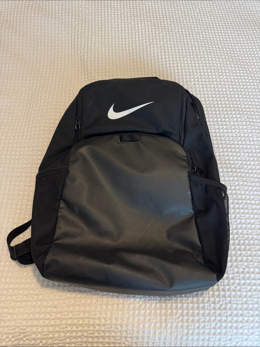 Nike Black Backpack with White Swoosh